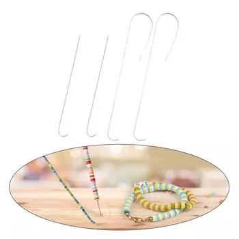 Гибкие иглы для изготовления ювелирных изделий Профессиональная коллекция игл для бисероплетения Гибкие иглы плюс нитевдеватель для поделок