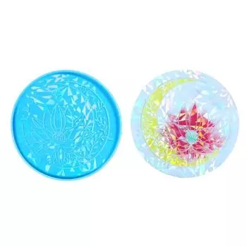 Гибкие смоляные формы для подставок Голографические формы для подставок Форма для подставок в форме цветка лотоса Силиконовая форма для подставок