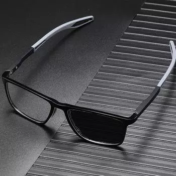 Гибкие спортивные фотохромные очки для близорукости, сверхлегкие винтажные очки для близорукости, ретро-очки для мужчин -4.0 красный