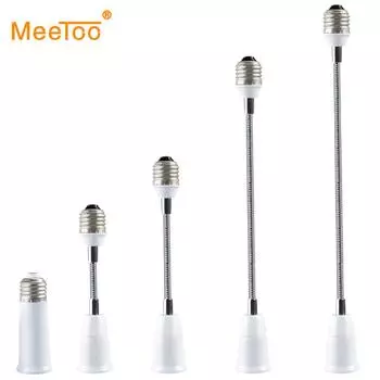 Гибкий адаптер для светодиодной лампы E27 - E27 с винтовым цоколем 6/9/15/20/30/35/60 см, удлинитель, переходник для патрона