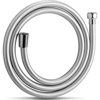 Гибкий антиобмоточный взрывозащищенный шланг для смесителя из ПВХ для ванной комнаты, шланг для воды, ручной шланг для душа 1.5m серебряный