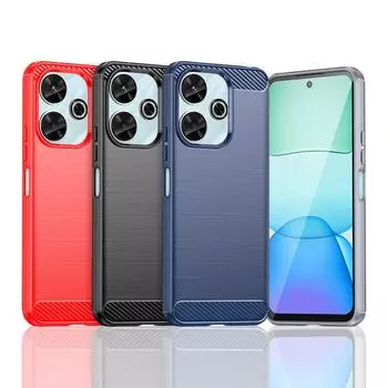 Гибкий чехол из ТПУ для Xiaomi Redmi 13 13C 12 10 5G 12C 10C защитный чехол для Redmi A3 A2 A1 Plus противоударный чехол Fundas Coque Capa For Redmi 13 4G чёрный