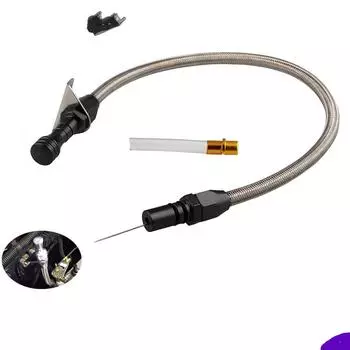 Гибкий нержавеющий щуп для измерения уровня масла для Chevrolet, универсальный автомобильный щуп для измерения уровня масла в коробке передач, 530 мм, масляная линейка чёрный