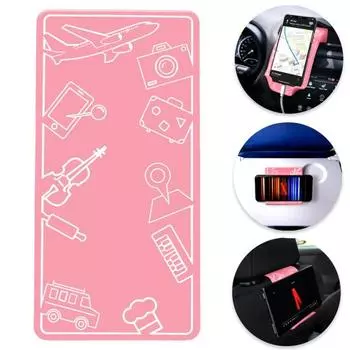 Гибкий откидной держатель для мобильного телефона Портативная искусственная кожа с функцией громкой связи Гибкая универсальная подставка для мобильного телефона для планшета Все необходимое для путешествий в самолете Аксессуары для телефонов розовый