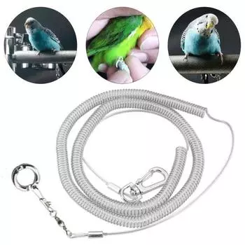 Гибкий поводок для птиц, эластичная, отличная шлейка для попугаев 15 3 m