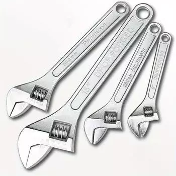 Гибкий разводной ключ из высокоуглеродистой стали, кованый, хромированный - разводные ключи с термообработкой 8inch