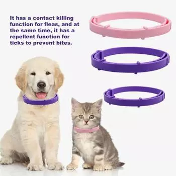 Гибкий репеллентный ошейник для дегельминтизации, защитный регулируемый ошейник от блох, товары для домашних животных Cat чёрный