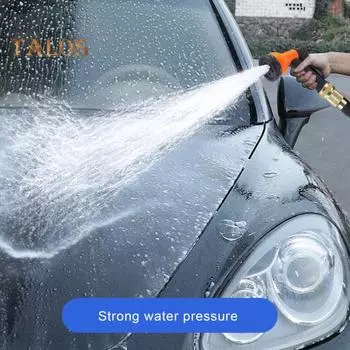 Гибкий садовый шланг, комплект распылителя воды, устойчивый к окислению, герметичный, твердые поворотные фитинги, шланг для воды на открытом воздухе с сумкой для хранения 50ft US Plug