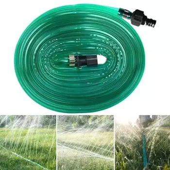 Гибкий садовый шланг с плоским распылителем, садовый шланг, водосберегающий шланг для разбрызгивания, шланг для капель воды для газонов, садов, цветов, клумб S
