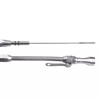Гибкий щуп для измерения уровня моторного масла SBC, плетеный брандмауэр из нержавеющей стали Pre-79, ранняя замена для серебряный