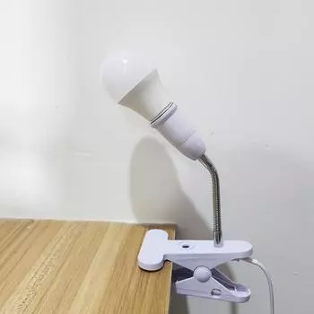 Гибкий шланг, универсальный зажим, патрон лампы E27 с выключателем, прикроватная лампа, дополнительный свет для растений No light bulb