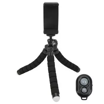 Гибкий штатив с губкой и беспроводным пультом дистанционного управления, держатель для телефона, регулируемый штатив для палки для селфи