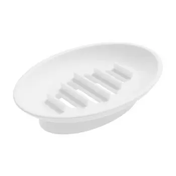 Гибкий силиконовый держатель для мыла, полая конструкция, мыльница, ванна, кухонное мыло, сушилка, губки, скребок, дисплей белый