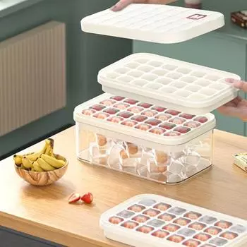Гибкий силиконовый лоток для льда с крышкой, легко открывающийся, прозрачные формы большой емкости, поставки батончиков и кухонь Dual Layer жёлтый