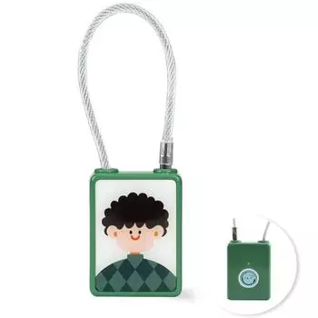 Гибкий стальной трос Умный биометрический навесной замок Водонепроницаемый безключевой тросовый замок Защита шкафчика