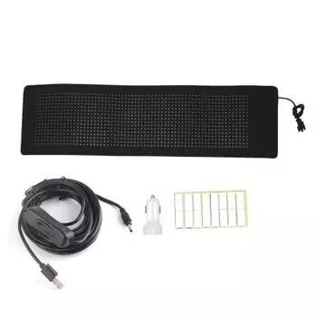 Гибкий светодиодный автомобильный экран Bluetooth управление приложением 16x64 матрица пользовательский текстовый шаблон программируемый рекламный светодиодный знак USB 5 В