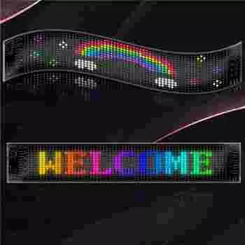 Гибкий светодиодный дисплей, программируемая прокручиваемая рекламная панель, управление через приложение Bluetooth, световая вывеска на окно автомобиля, вывеска для магазина