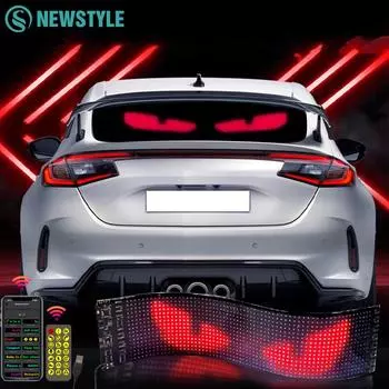 Гибкий светодиодный матричный экран DIY ультратонкий автомобильный знак программируемый светодиодный экран Bluetooth с пультом дистанционного управления через приложение для бара автомагазина