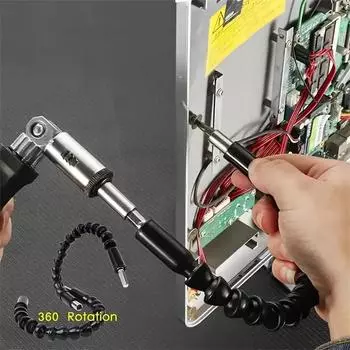 Гибкий удлинитель отвертки Гибкий держатель сверла Шестигранный наконечник Мягкий для электрической отвертки Адаптер Snake Connect Magnetic