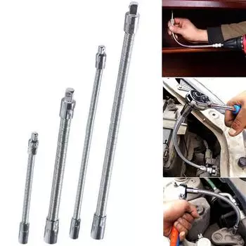 Гибкий удлинитель с шестигранным хвостовиком, адаптер, гаечный ключ с храповым механизмом, головка, ручной инструмент 150mm