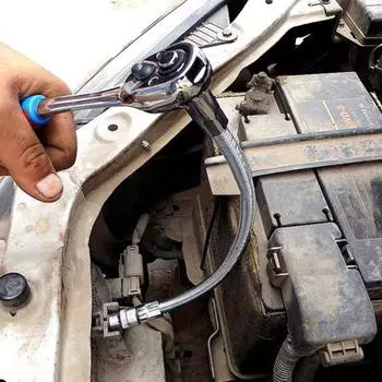 Гибкий удлинитель с шестигранным хвостовиком, адаптер, гаечный ключ с храповым механизмом, головка, ручной инструмент 150mm