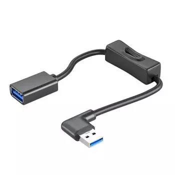 Гибкий USB3.0 кабель для передачи данных и зарядки с выключателем ВКЛ/ВЫКЛ. Высокоскоростной USB3.0 кабель для принтера, клавиатуры, мыши 30CM