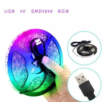 Гибкий USB 5V 7 цветов меняет гирлянду для ТВ-фона Декор ключей Стиль 100cm 30 lights