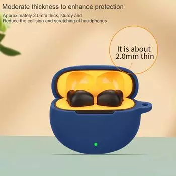 Гибкий защитный чехол для наушников Realme Buds T01, противоударный чехол, моющийся корпус, пылезащитный чехол, мягкая кожа красный