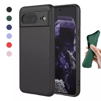 Гибкий жидкий силиконовый чехол для Google Pixel 9 8 7 Pro 8A 7A 6A защитный чехол-бампер Fundas Coque Shell Capa Google Pixel 9 Pro фиолетовый