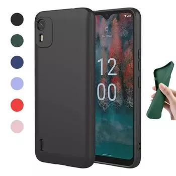 Гибкий жидкий силиконовый чехол для Nokia C110 C12 C31 G22 C1 2019 защитный чехол бампер Fundas Coque Shell Capa Nokia C31 чёрный