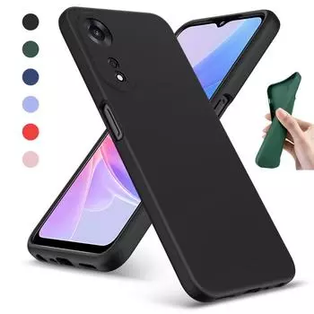 Гибкий жидкий силиконовый чехол для OPPO A79 A18 A38 A58 A78 A98 5G 4G защитный чехол-бампер Fundas Coque Shell Capa OPPO A18 темно-зеленого