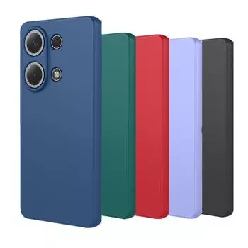 Гибкий жидкий силиконовый чехол для Xiaomi Redmi Note 13 Pro Plus 5G 12 Pro+ 12S защитный чехол бампер мягкий полный защитный чехол Redmi Note 13 4G темно-зеленого