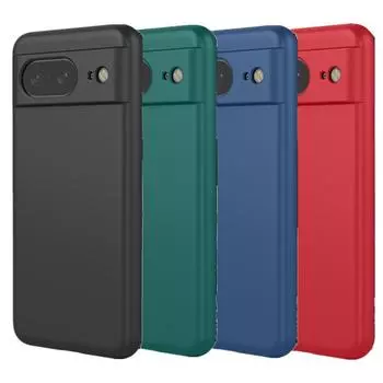 Гибкий жидкий силиконовый чехол TPU для Google Pixel 8A 8 Pro 7 7A 6 6A 5 5A 5G защитный бампер мягкий полный защитный чехол Google Pixel 8 чёрный