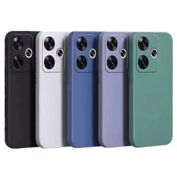 Гибкий жидкий силиконовый чехол TPU для Xiaomi Redmi 13 4G 13C 12 5G 12C 10 2022 10C 10A защитный чехол мягкий полный защитный чехол For Redmi 13 5G розовый