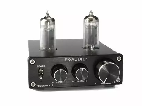 Гибридный ламповый предусилитель с функцией регулировки тембра FX-AUDIO-TUBE-03J+ [Черный]