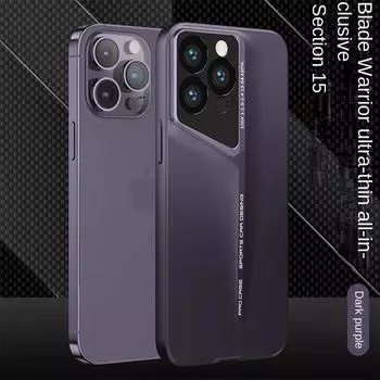 Гибридный легкий прочный матовый пластиковый чехол PC Hard Armor для iPhone 16 Pro Max Plus 15 14 матовый противоударный полный защитный чехол IPhone 15 Pro Max чёрный