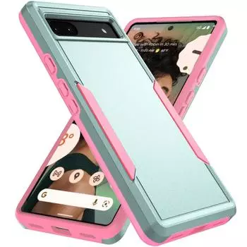 Гибридный прочный бронированный чехол для Google Pixel 9 9 Pro 8 8A 6A 7A 7 Pro Otter Case Box Ударопрочный военный жесткий чехол с полной защитой for Pixel 6A чёрный