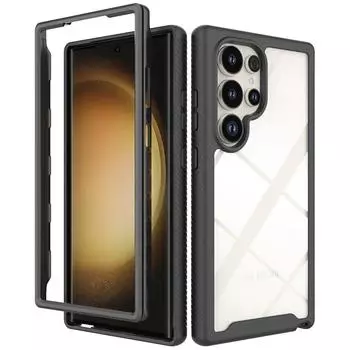 Гибридный прочный защитный чехол для Samsung Galaxy S24 Ultra Case S24 + противоударный бампер Прозрачный кристалл задняя крышка S24 Plus Funda galaxy s24 plus красный