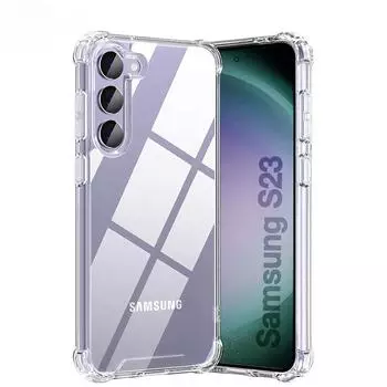 Гибридный противоударный чехол для Samsung Galaxy S23 S21 FE S22 Plus, ультра прозрачный жесткий чехол для Samsung A54 A34 A24 A14 A04S A53 A33 S21 прозрачный