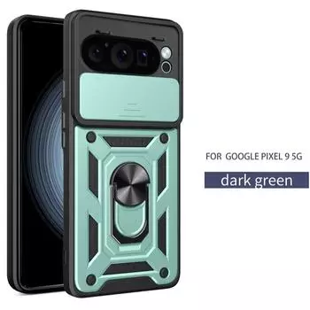 Гибридный сверхпрочный военный бронированный магнитный держатель для телефона Google Pixel 9 8 8A 6 Pro XL, защитный чехол-держатель, жесткий полный защитный чехол For Pixel 6 чёрный