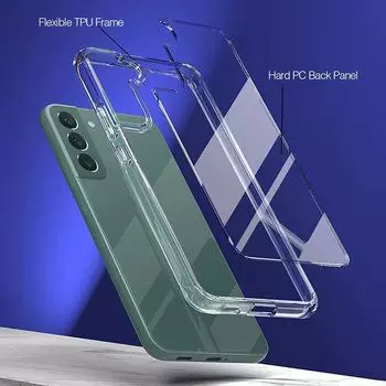 Гибридный жесткий прозрачный чехол для Samsung Galaxy S23 S22 S21 S20 FE Note 20 Ultra 10 S10 Plus Lite, силиконовый мягкий бампер, задняя крышка, капа