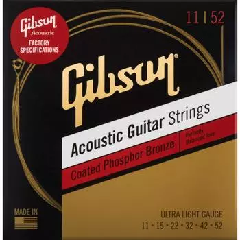 Gibson GIBSON SAG-CPB11 Покрытые фосфорной бронзой сверхлегкие струны для акустической гитары