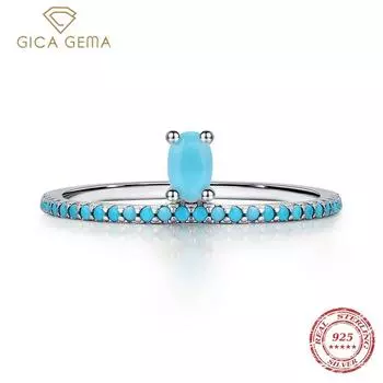 Gica Gema из натурального стерлингового серебра 925 пробы, винтажные овальные циркониевые короны, элегантные женские кольца на палец для женщин, свадебные эффектные ювелирные изделия