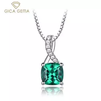 Gica Gema из стерлингового серебра 925 пробы, квадратная классическая темпераментная цепочка на ключицы для женщин, изысканные модные ювелирные изделия высокого качества, подарок на День святого Валентина 925 Silver синий/белый