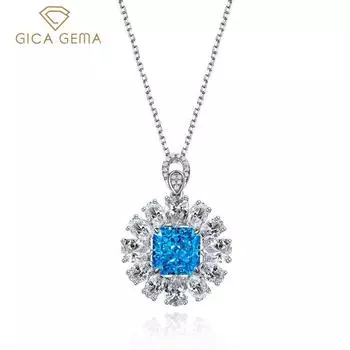 Gica Gema из стерлингового серебра 925 пробы, ожерелья, кулон в форме ромашки, уникальный дизайн, романтические ювелирные украшения, подарки для свадебной вечеринки, новый тренд 925 Silver оранжевый