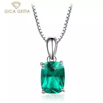 Gica Gema Jewelry S925 Sterling Silver Rectangle Luxury Sky Blue Персонализированное классическое ожерелье для женщин Fine High Grade Jewelry Подарок на День святого Валентина 925 Silver белый/синий