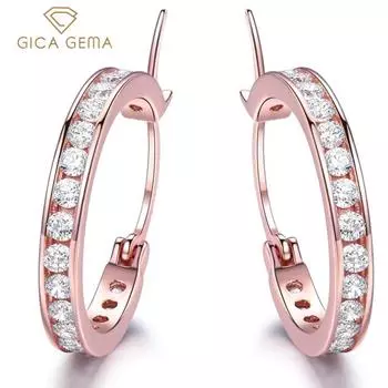 Gica Gema Ювелирные Изделия Стерлингового Серебра S925 Персонализированные Классические Кольца Серьги Для Женщин Изящные Высококачественные Темпераментные Ювелирные Изделия Подарок На Выпускной 925 Silver синий