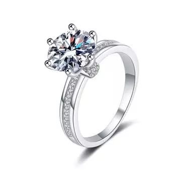 Gica Gema Кольцо из стерлингового серебра 925 пробы, женское кольцо с цветком 3 карата, цирконовое кольцо девушке, подарок на день Святого Валентина