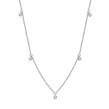 Gica Gema Корейская версия небольшого нишевого дизайна Sense Of Small Clamosang Stone Ожерелье Новый подарок на день рождения для девушки 925 Silver белого золота