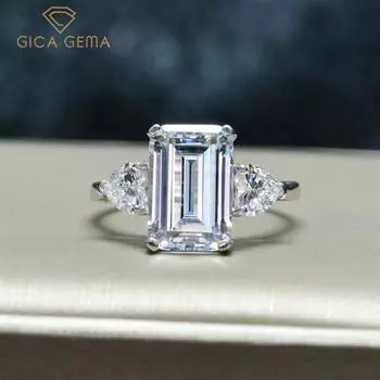 Gica Gema Лидер продаж, персонализированные кольца из стерлингового серебра 925 пробы, 8*12 мм, уникальный дизайн, романтические ювелирные украшения, подарки для свадебной вечеринки, новая тенденция 5 розовый